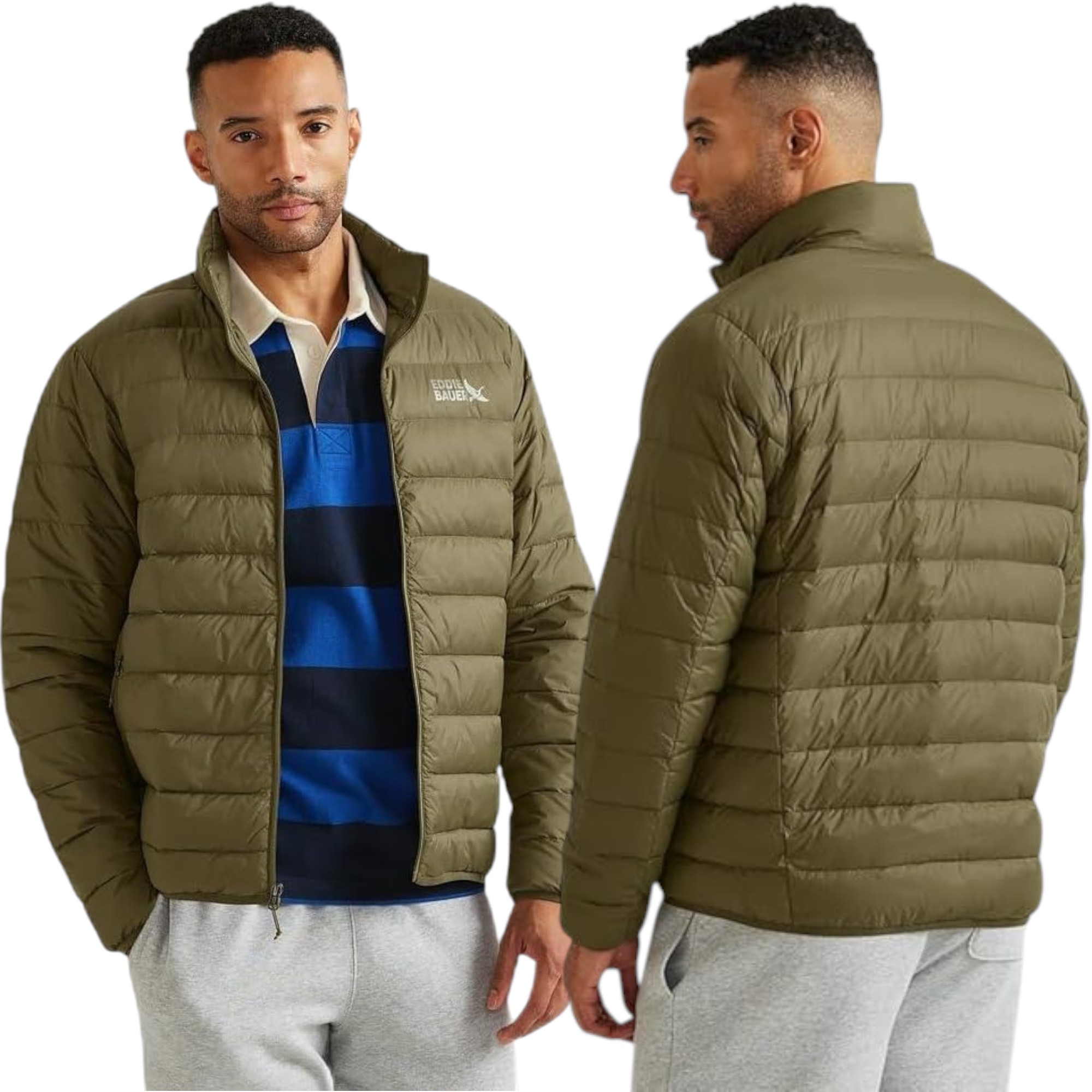 Eddie Bauer Men's CirrusLite Down Jacket – Ultralight 650-Fill Mens Duck Down Jacket Alder (Imported Premium Winter Wear)