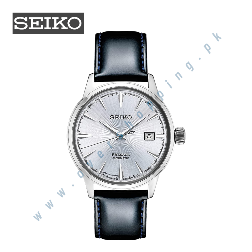 SEIKO Presage Cocktail Time Automatic Men's Watch - Golden Numerals and Date Calendar