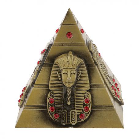 ZOVIE Metal Egyptian Pyramid Pharaoh Avatar Statue Home Decor