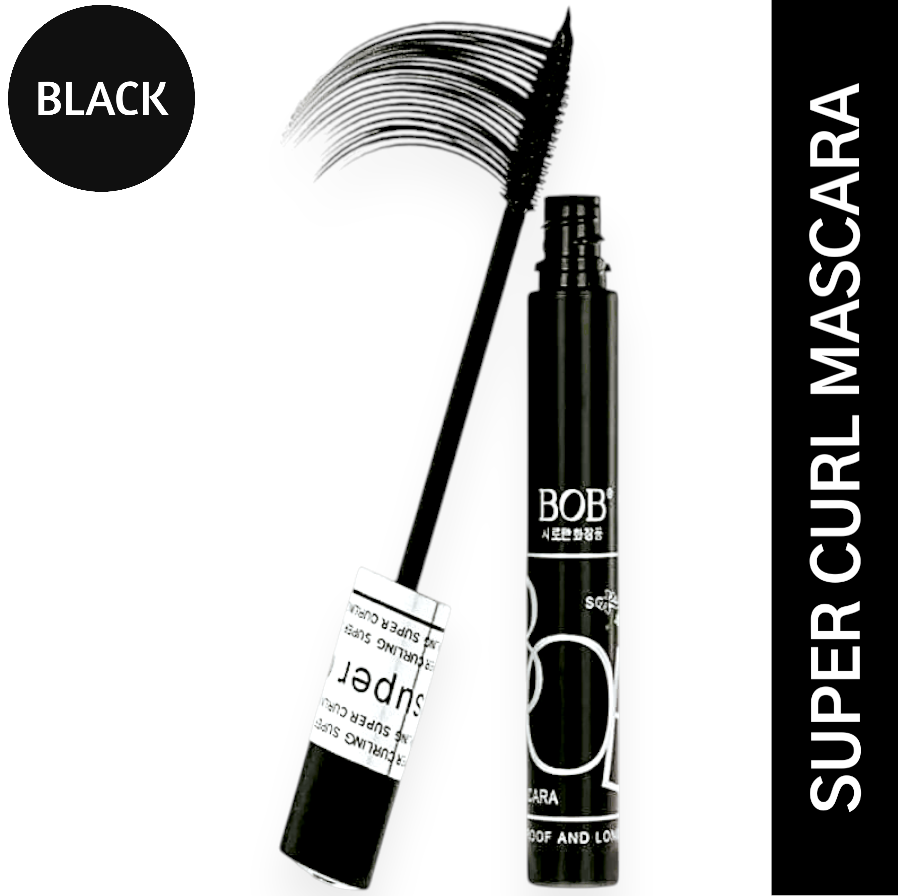 Bob Super Curl Mascara Waterproof, Deep Black