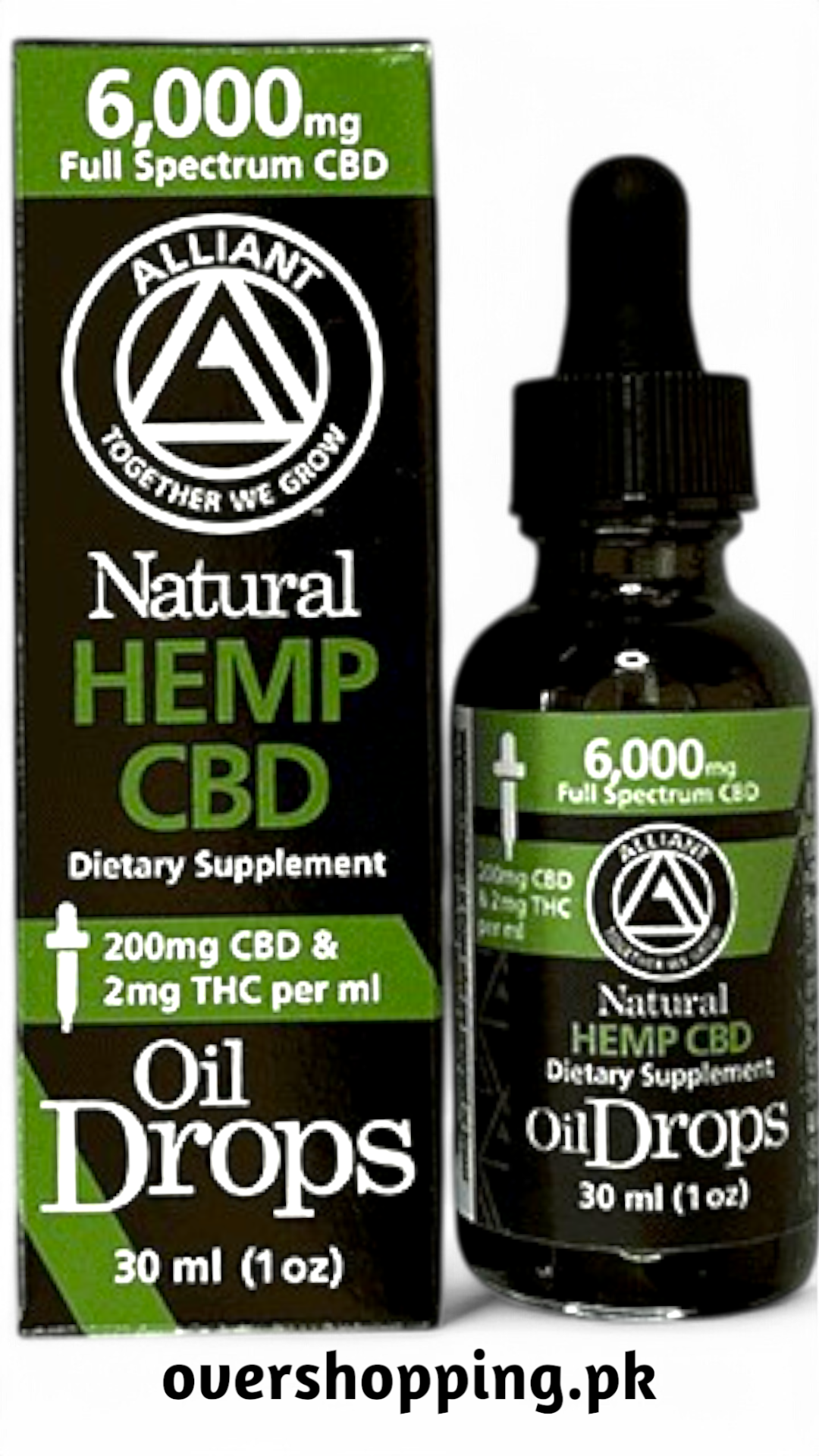 Alliant Hemp Full-Spectrum CBD Oil, 30ml (200mg CBD & 2mg THC)