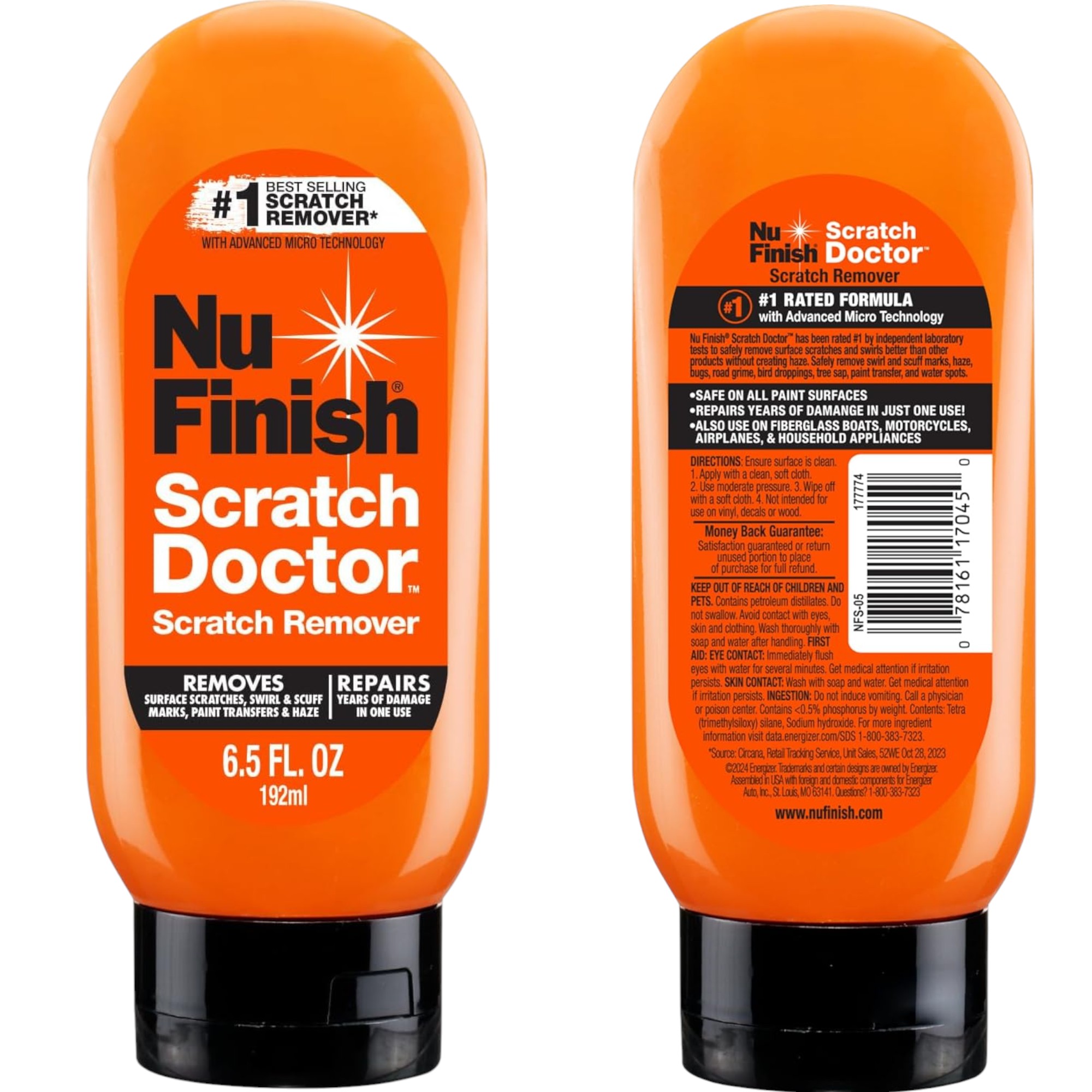 Nu Finish Scratch Doctor Imported Car Scratch Remover 6.5oz (For Scuffs, Swirls & Paint Haze — DIY Shine)