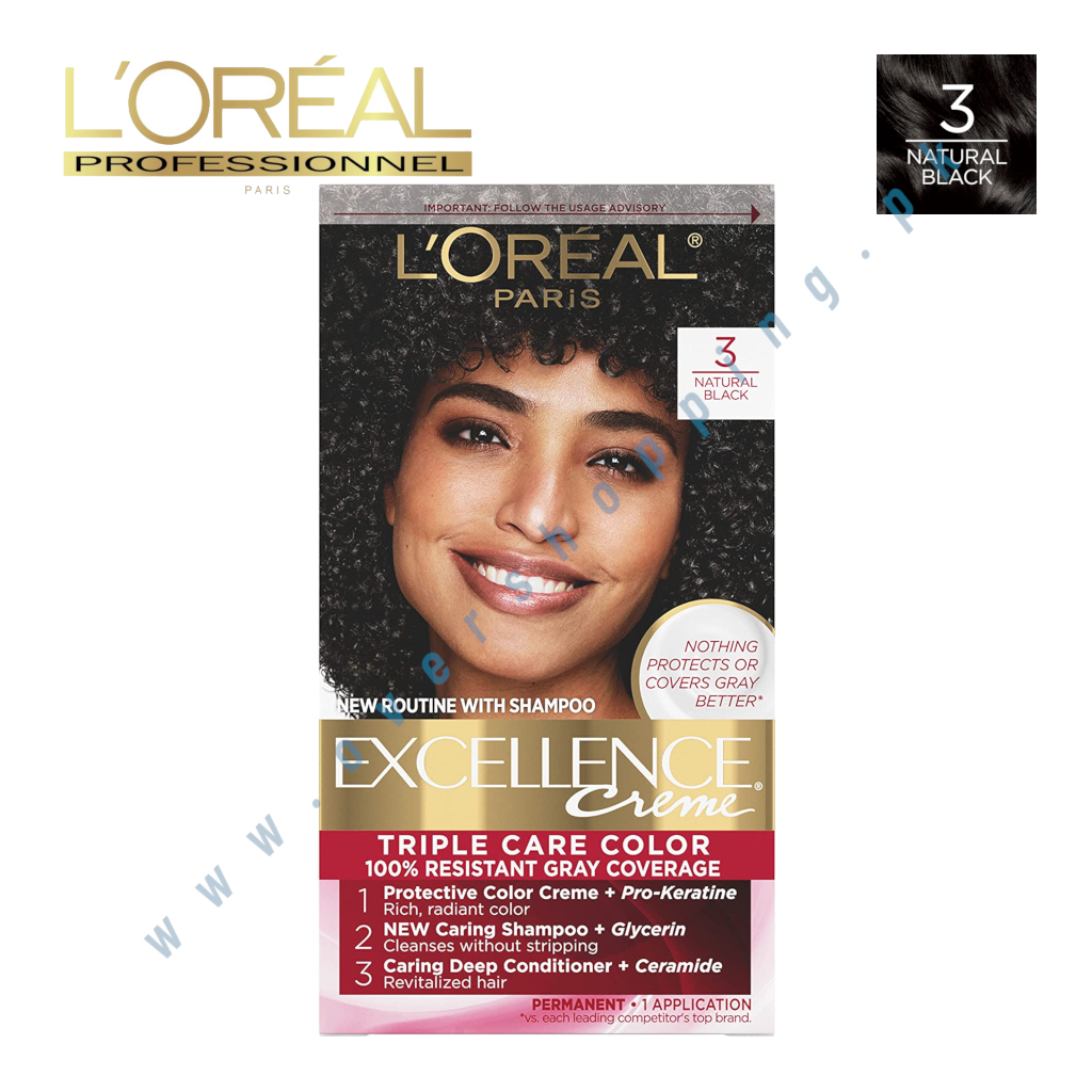 L’Oréal Paris Excellence Creme – Permanent Hair Colour Natural Black