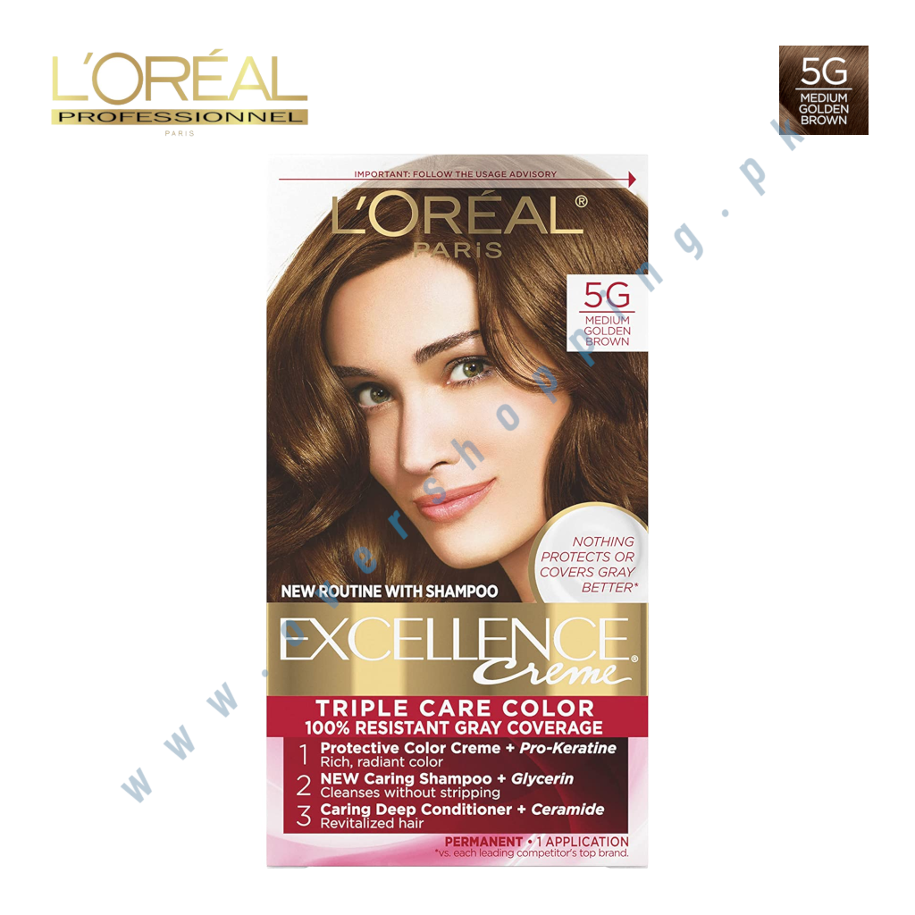 L Oreal Paris Excellence Creme, 5G Medium Golden Brown, (Packaging May Vary)