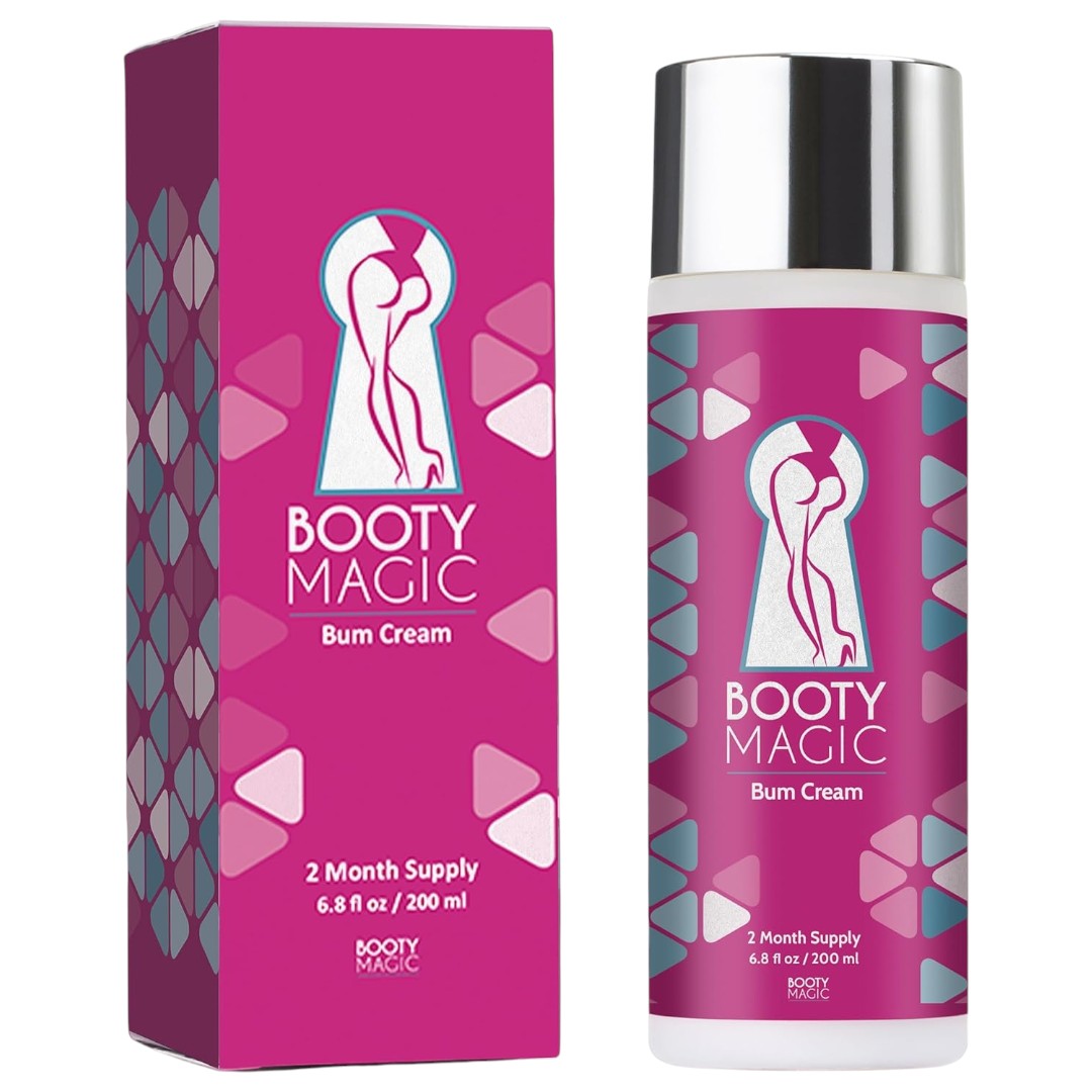 Booty Magic Butt Enhancement Cream - 6.8oz with Maca Root, Pueraria Mirifica & Aloe Vera for Bigger, Firmer, Softer Buttocks (Premium Imported for Pakistani Women)