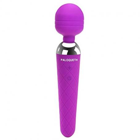 Wand Massager, PALOQUETH 10x Extreme Power Multi-Speed Cordless USB Rechargeable Waterproof Handheld Body Vibrator