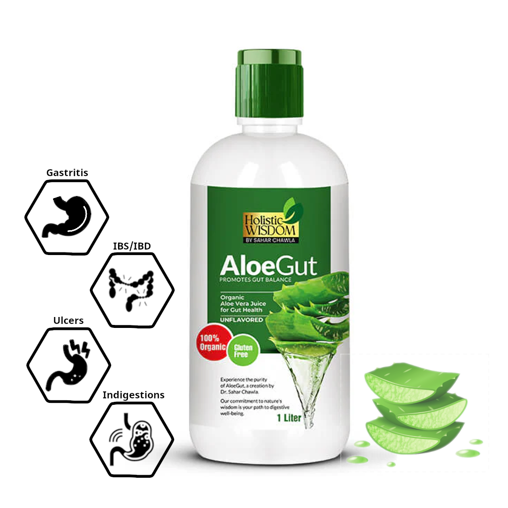 Aloe Gut – Organic Aloe Vera Juice (Unflavored) | Boost Gut Health, Enhance Metabolism, Support Digestion & Increase Energy Levels