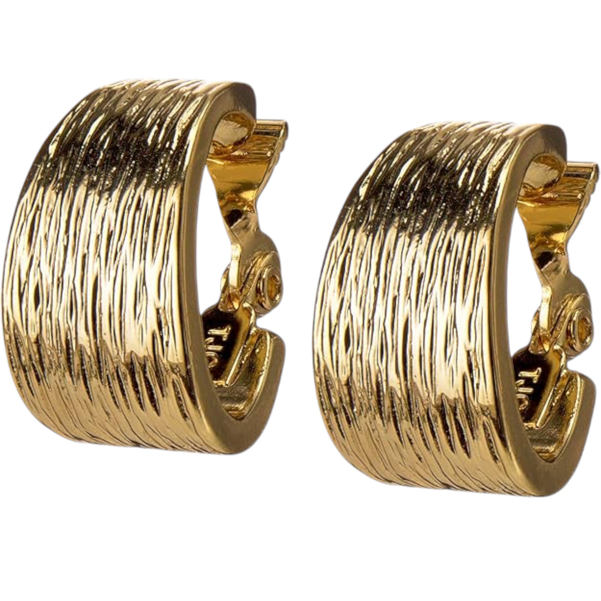 Anne Klein Clip Hoop Earrings (Gold‑Tone) with EZ Comfort Clip Closure — Premium Imported Style for Non‑Pierced Ears