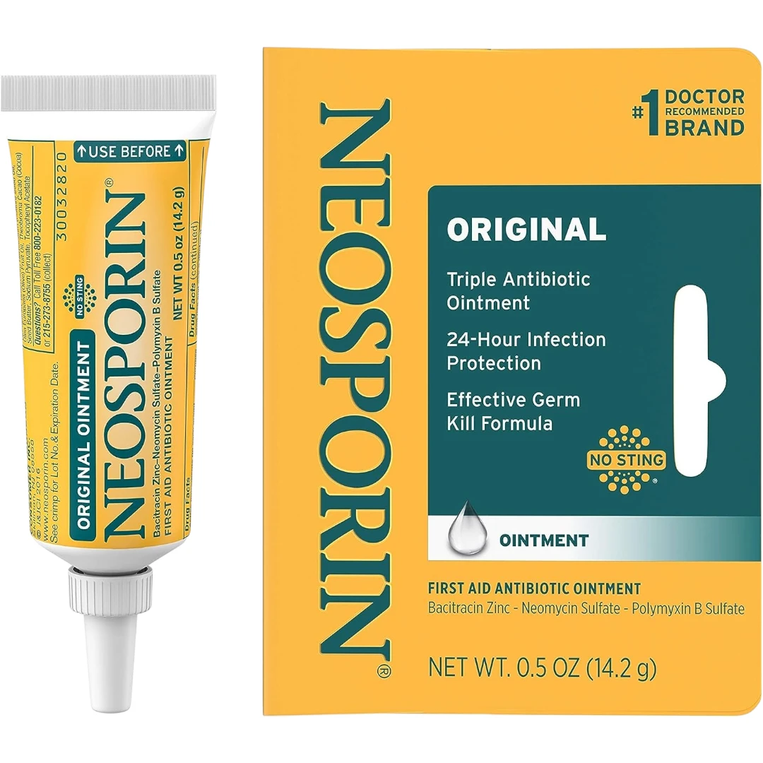 Neosporin Antibiotic Cream Wound Healing Skin Infection Treatment - 5 Oz (14.2g)