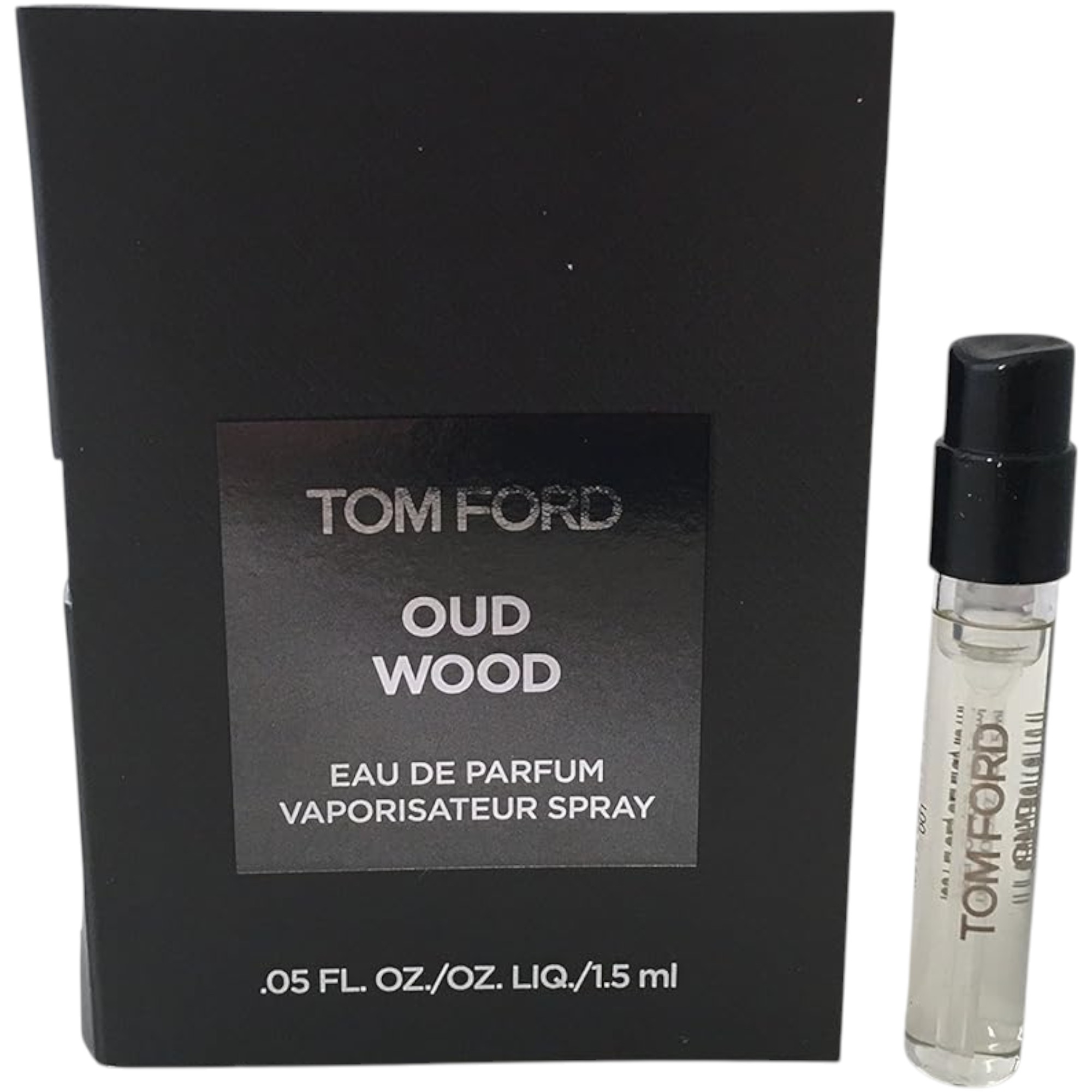 2 Tom Ford Oud Wood Eau de Parfum – 0.05 oz Wood Scented Spray Sample
