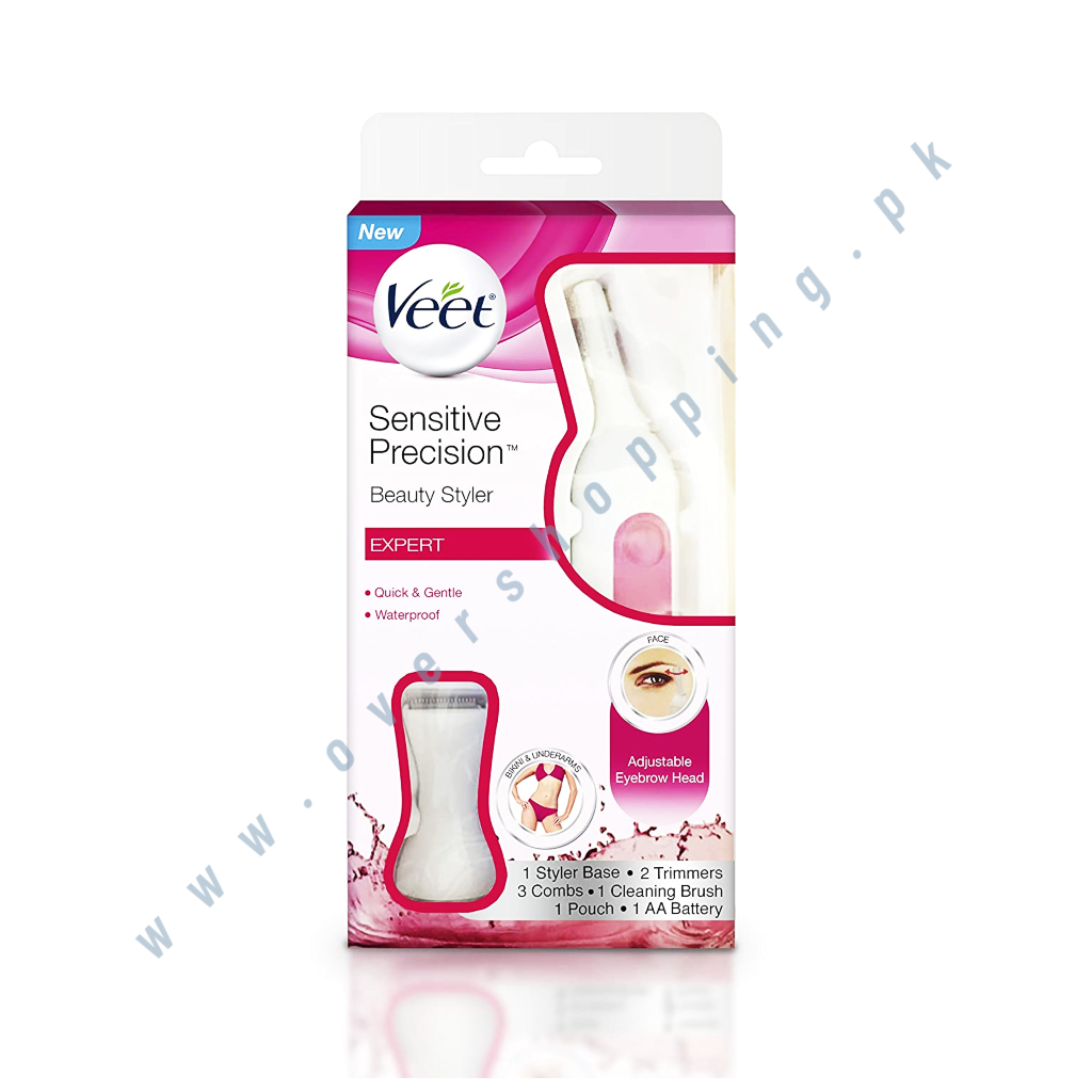 Veet Expert Sensitive Precision Beauty Styler: Painless Hair Removal for Underarms, Eyebrows and Bikini Area