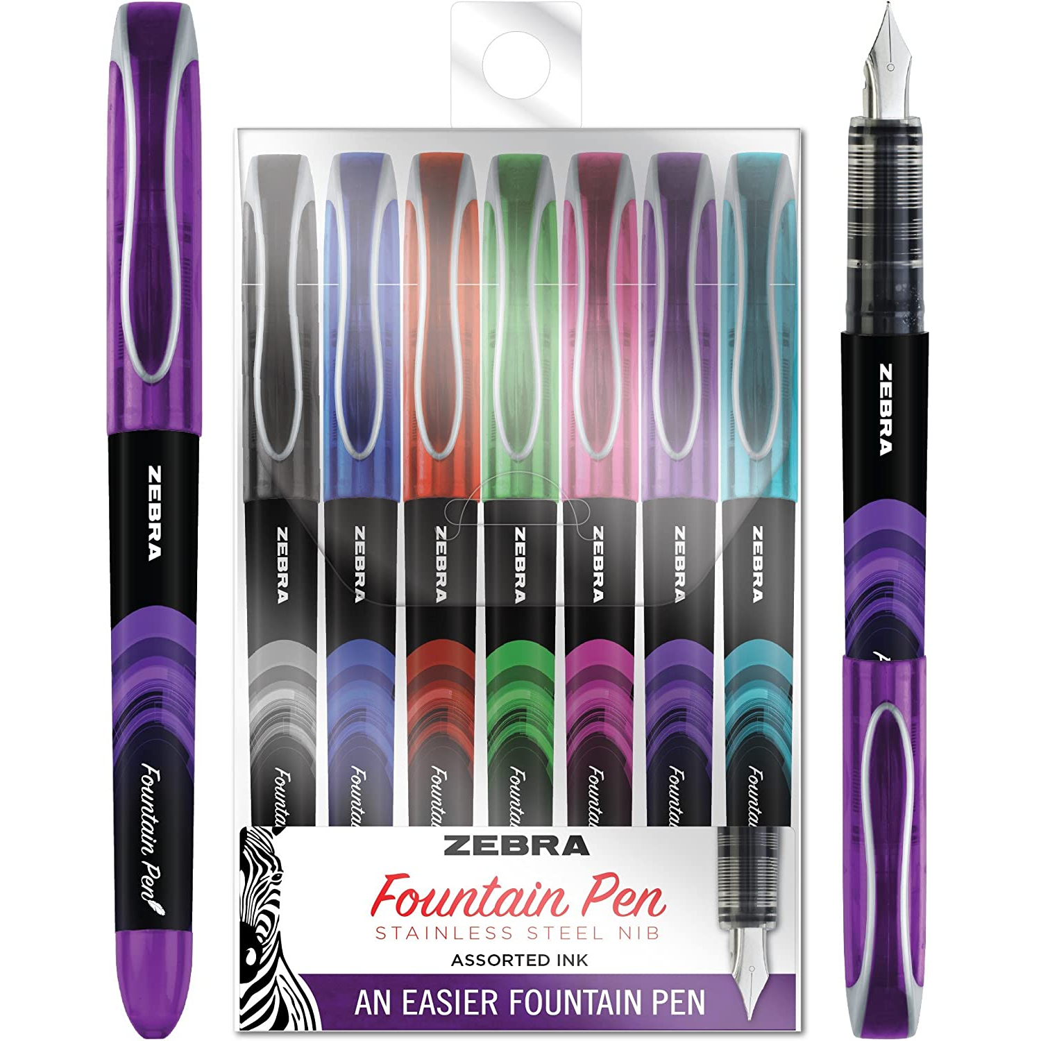 ZEBRA PEN Fountain Pen, 0.6mm - 7 Count