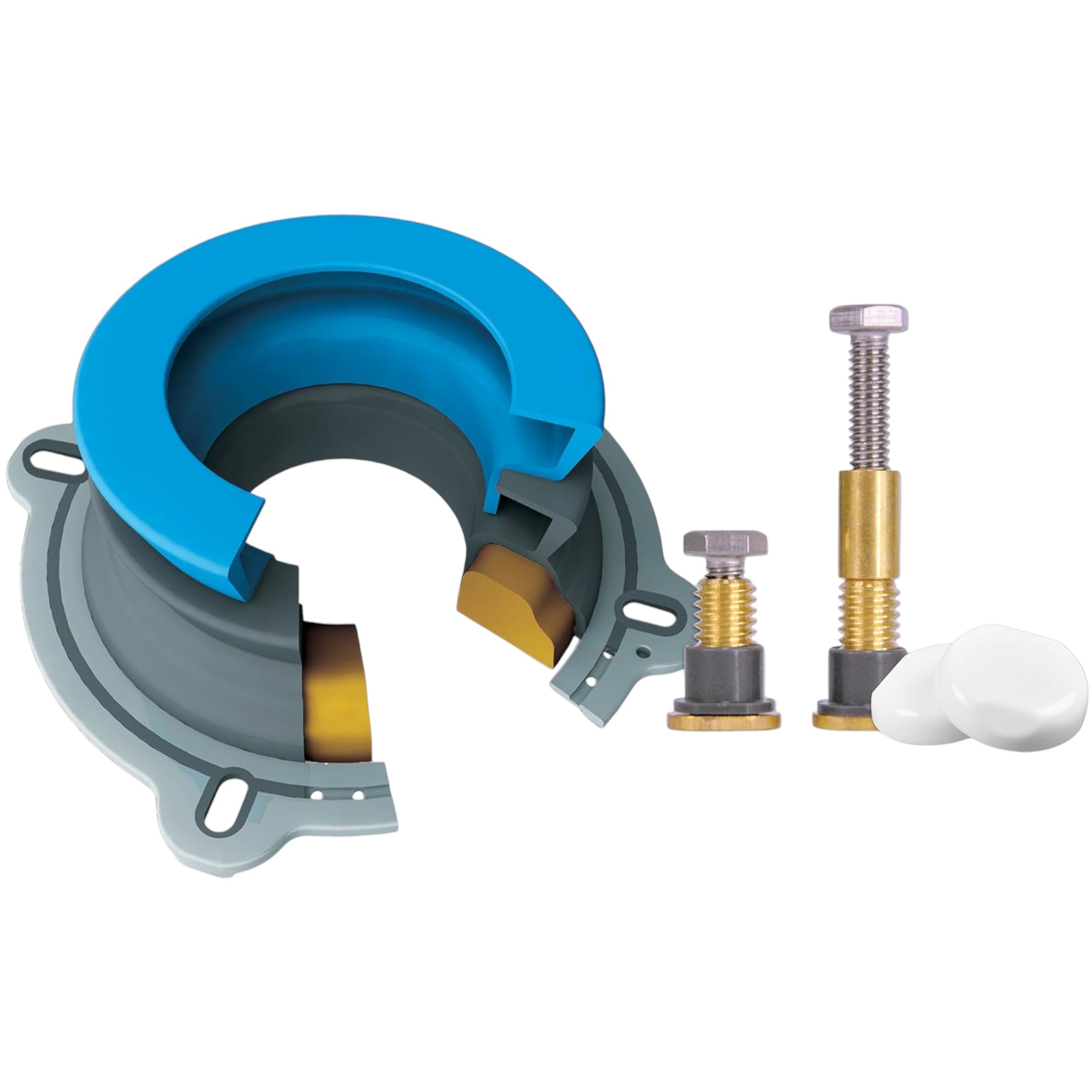 DANCO All-in-One Toilet Installation Kit with Perfect Seal Wax Ring & Zero Cut Adjustable Bolts – Mess-Free, No-Cut Toilet Repair Kit with Flush Bolt Features (10879X)