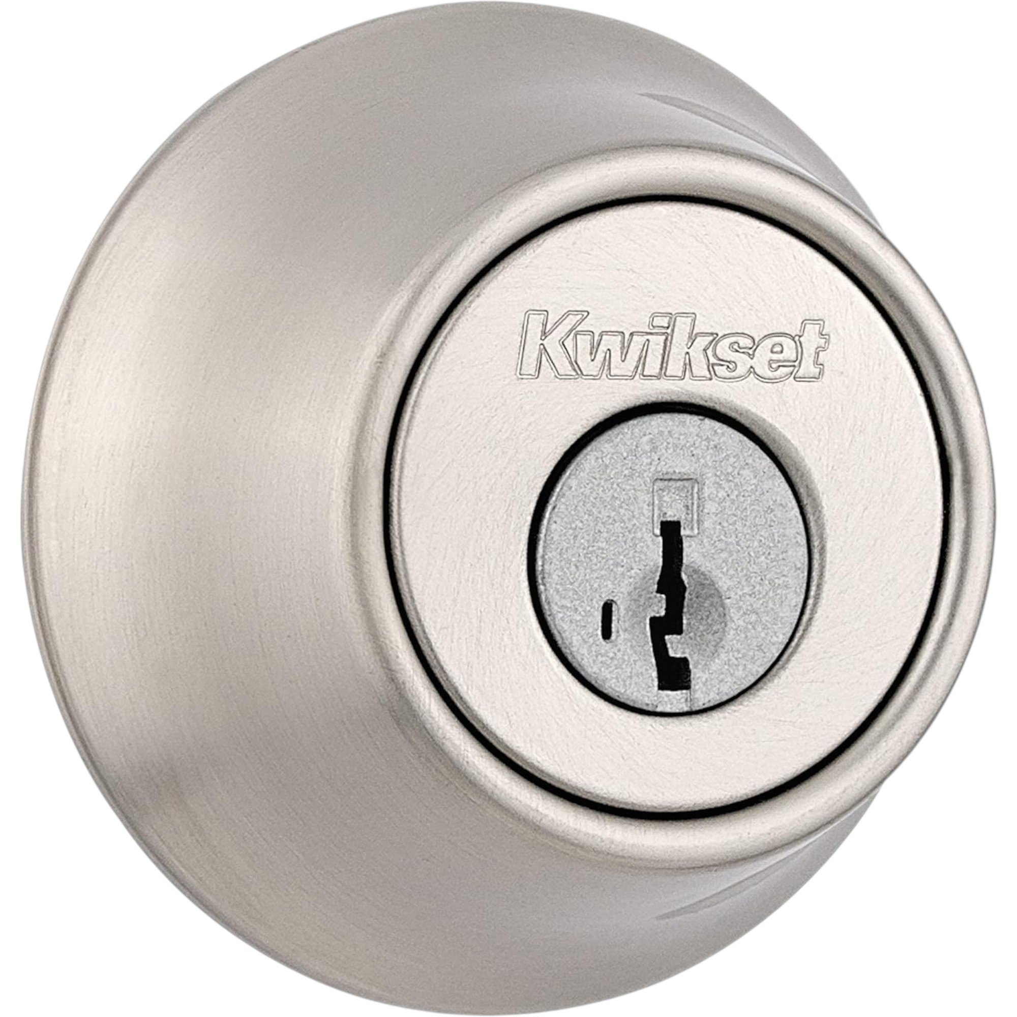 Kwikset 660 Satin Nickel Deadbolt Lock – Pick Resistant, SmartKey Rekey, Single Cylinder for Exterior Doors