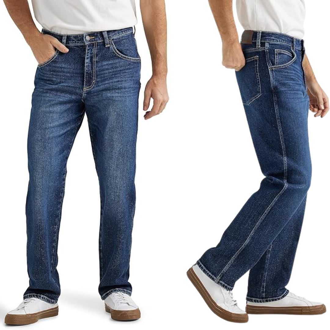 Wrangler Authentics Men's Free to Stretch Relaxed Fit Jeans - Dark Indigo