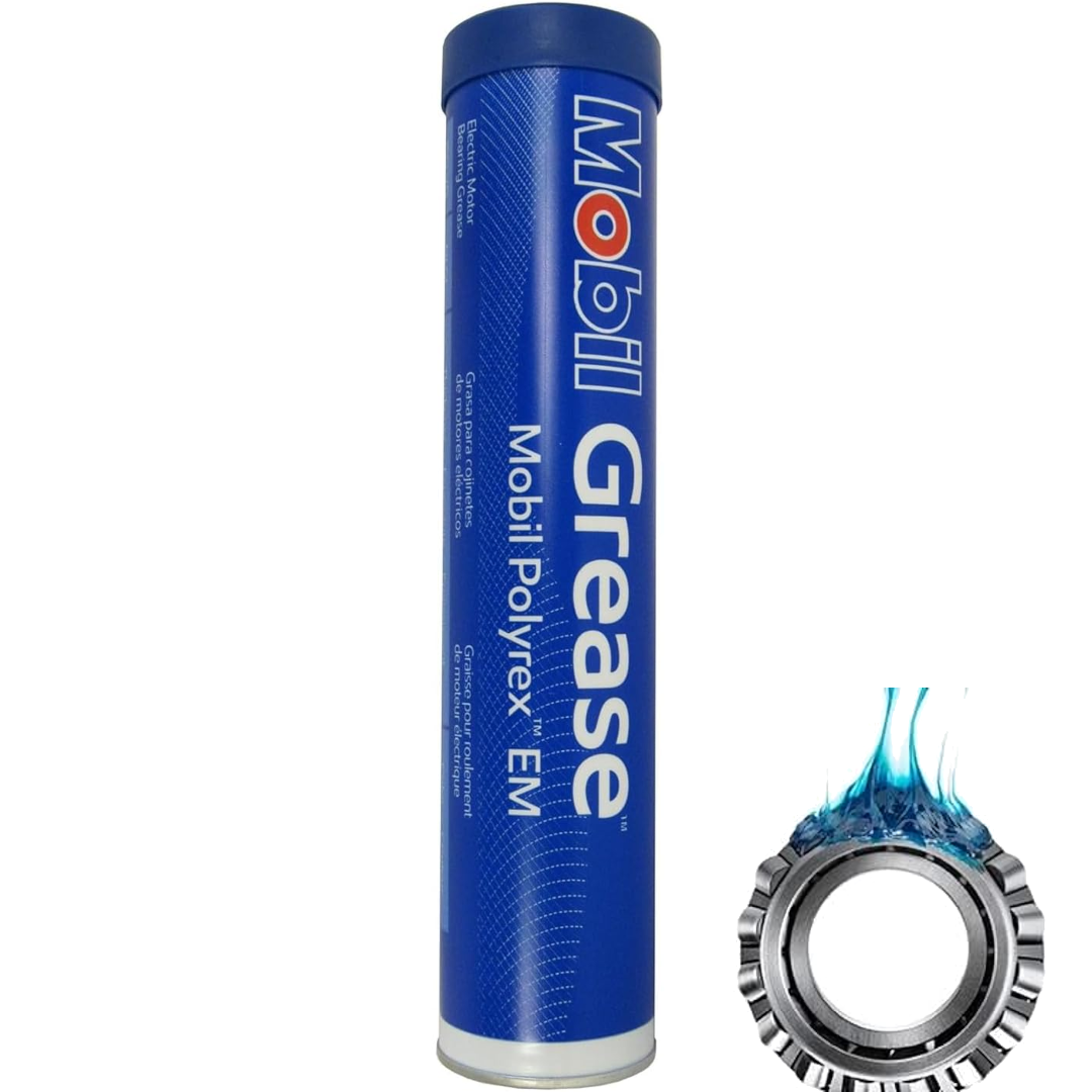 Mobil Polyrex EM, Motor Grease Cartridge, 13.7 oz.