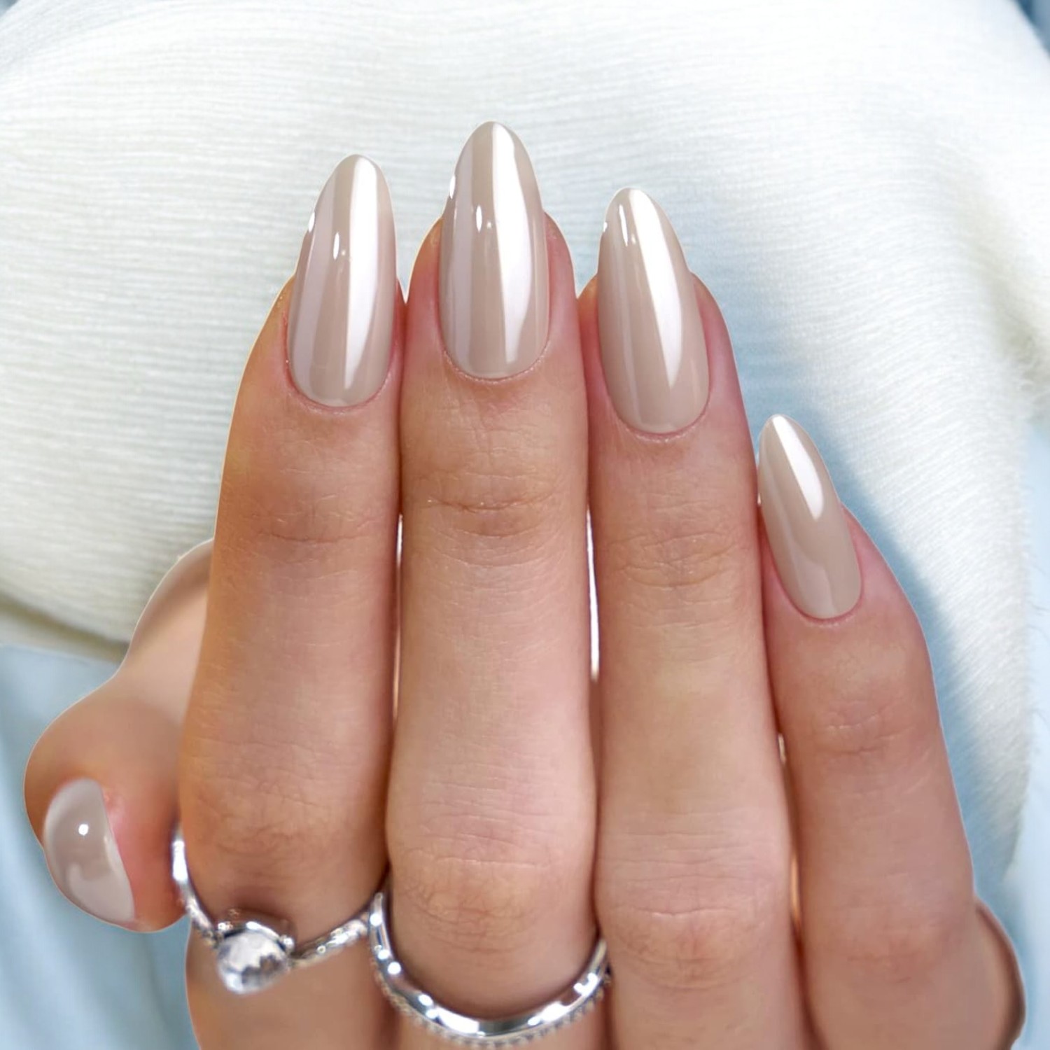 Press On Nails Almond - BTArtbox, 30PCS, Nuts Glazed