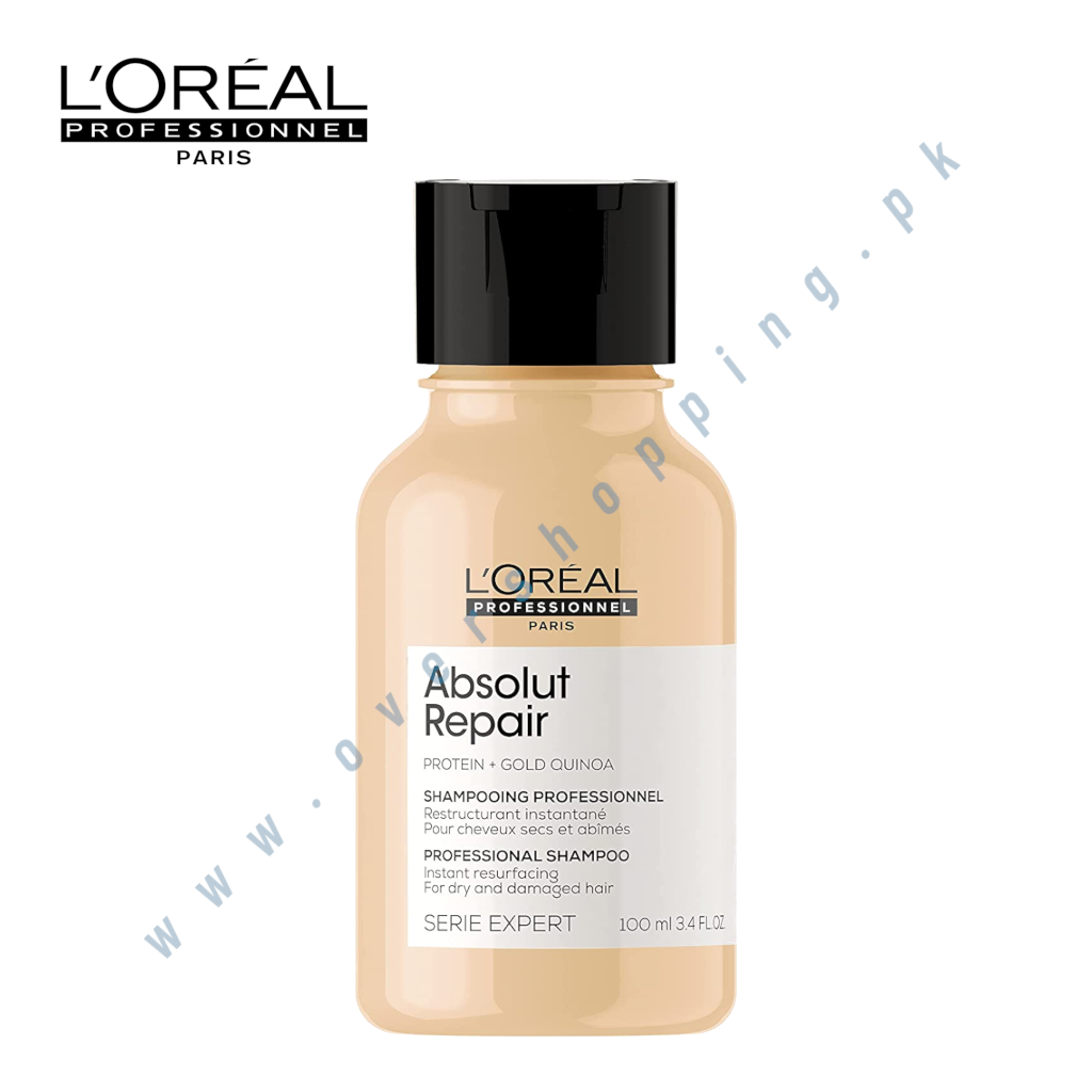 L'Oreal Professionnel Absolut Repair Shampoo For Dry, Damaged Hair, 3.4 Fl.Oz - 100ml