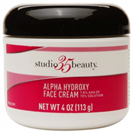 Studio 35 Beauty Alpha Hydroxy Face Cream 7.8% AHA (4 oz / 118 mL) — Night Cream for Smoother Texture & Fresh Glow