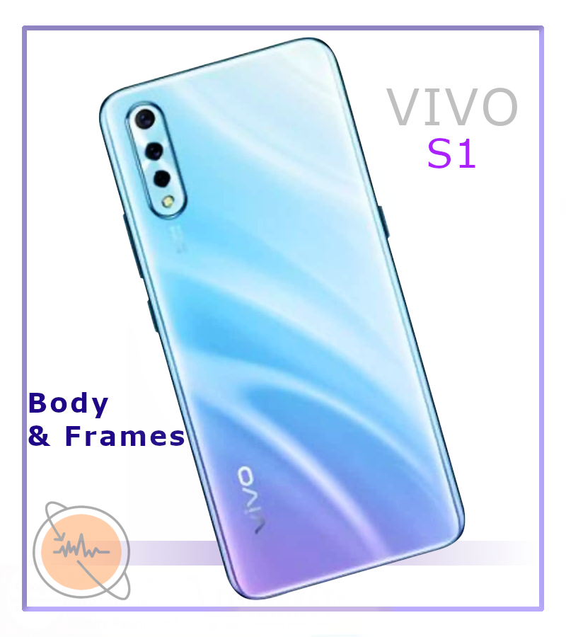 Vivo S1 Full Body Frame Housing, Back Frame - Light Blue