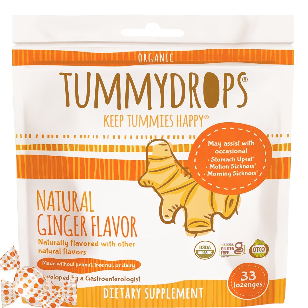 Tummydrops Ginger (bag of 30 individually wrapped drops)