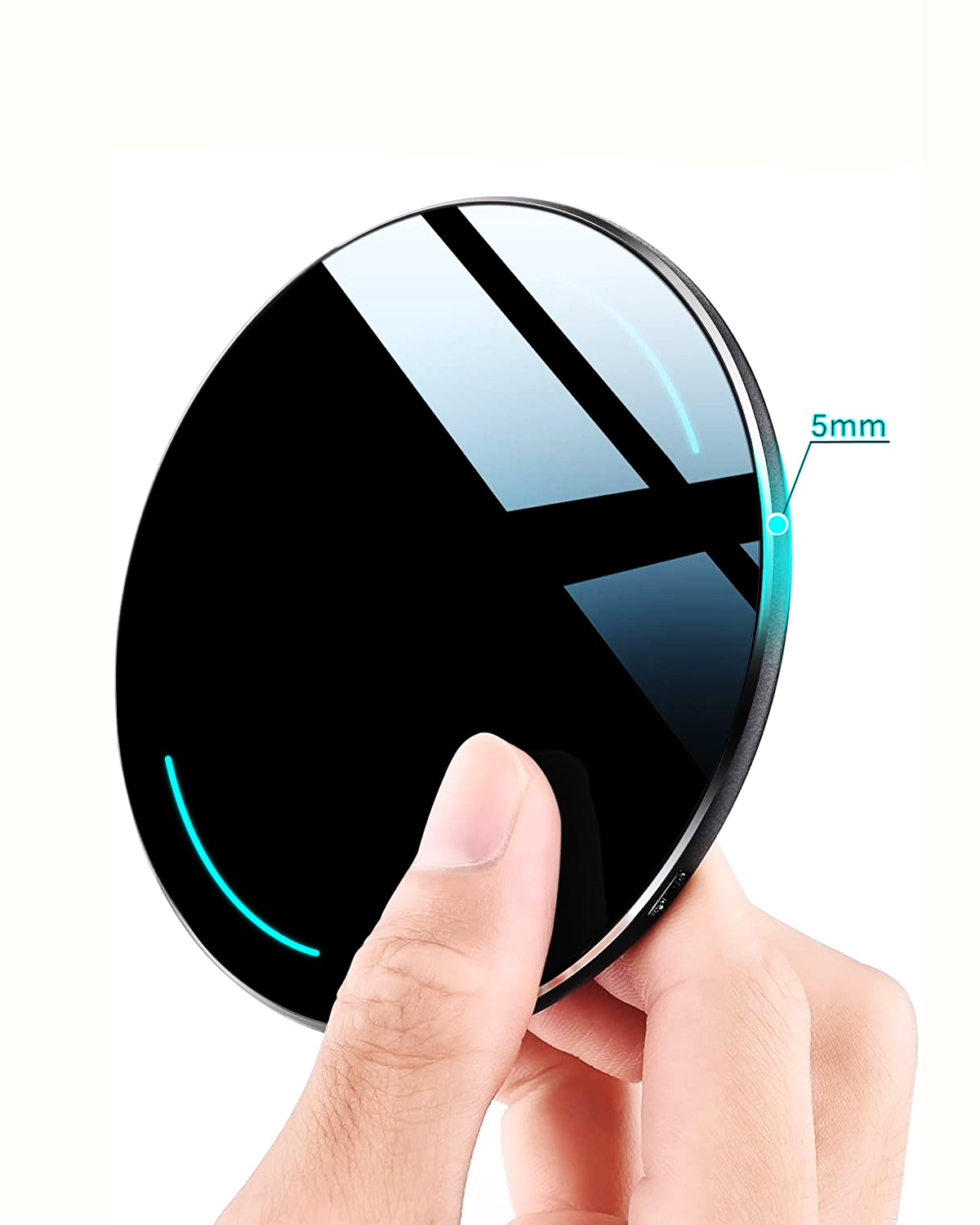 TOZO W1 Wireless Charger Thin Aviation Aluminum Computer Numerical Control Technology -1.4oz (40g)