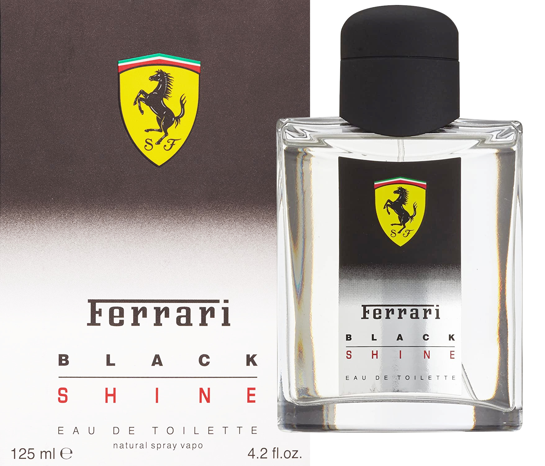 Ferrari Black Shine Men Eau De Toilette Spray by Ferrari - 4.2 Fl.Oz (125ml)
