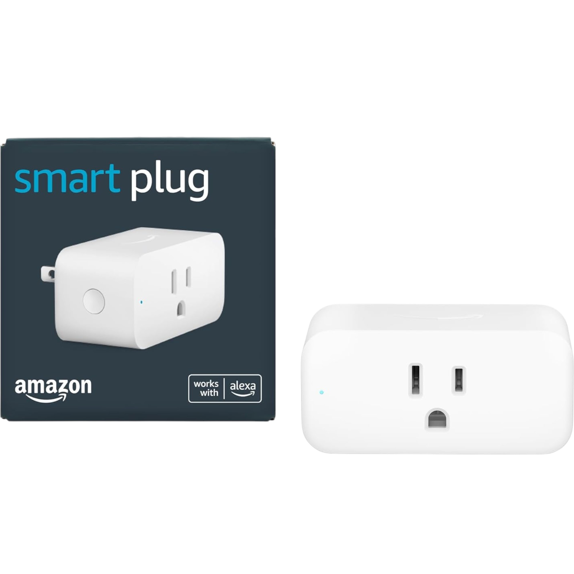 Amazon Smart Plug | Works with Alexa | Indoor Smart Wall Plug with Direct Voice Command & Alexa Mobile App Control – Compact & Easy Setup