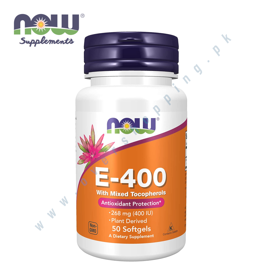NOW Supplements, Vitamin E-400 IU Mixed Tocopherols, Antioxidant Protection, 50 Softgels
