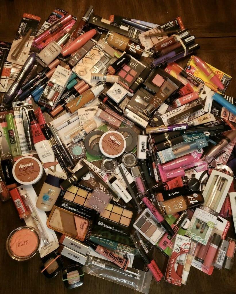 Wholesale Makeup Assorted Lot (100 Piece Set) ~ L oreal Maybelline Covergirl Sally Hansen Almay Revlon & More Name Brand Cosmetics