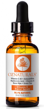 OZNaturals Vitamin C Facial Serum with Hyaluronic Acid - Best Anti Aging Face Serum - Natural Skin Care - That Truly Works 98% Natural, 1 fl. Oz