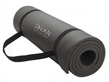 Sivan Health & Fitness Extra Thick NBR Foam Yoga & Pilates Mat, Black