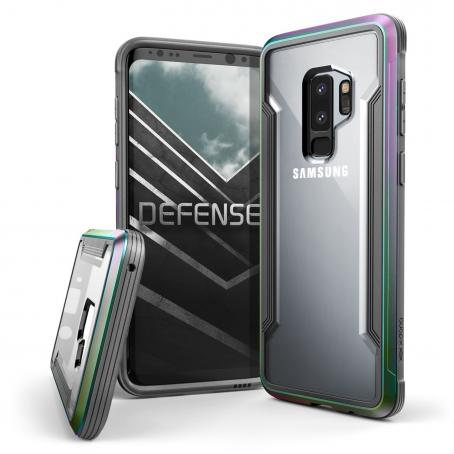 X-Doria Galaxy S9 Plus Case, Defense Shield Protective Aluminum Frame Case Thin Design Shockproof Transparent Case for Samsung Galaxy S9 Plus, Iridescent