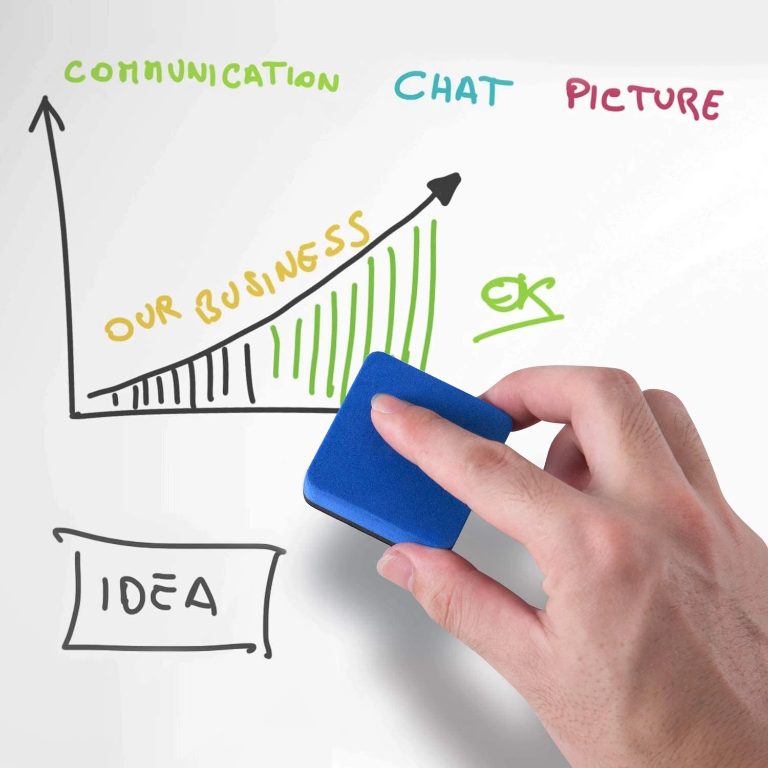 Favourde 48 Pack Magnetic Whiteboard Dry Eraser Chalkboard Cleansers for Classroom, Home and Office (4-color, 1.97 x 1.97 Inch)