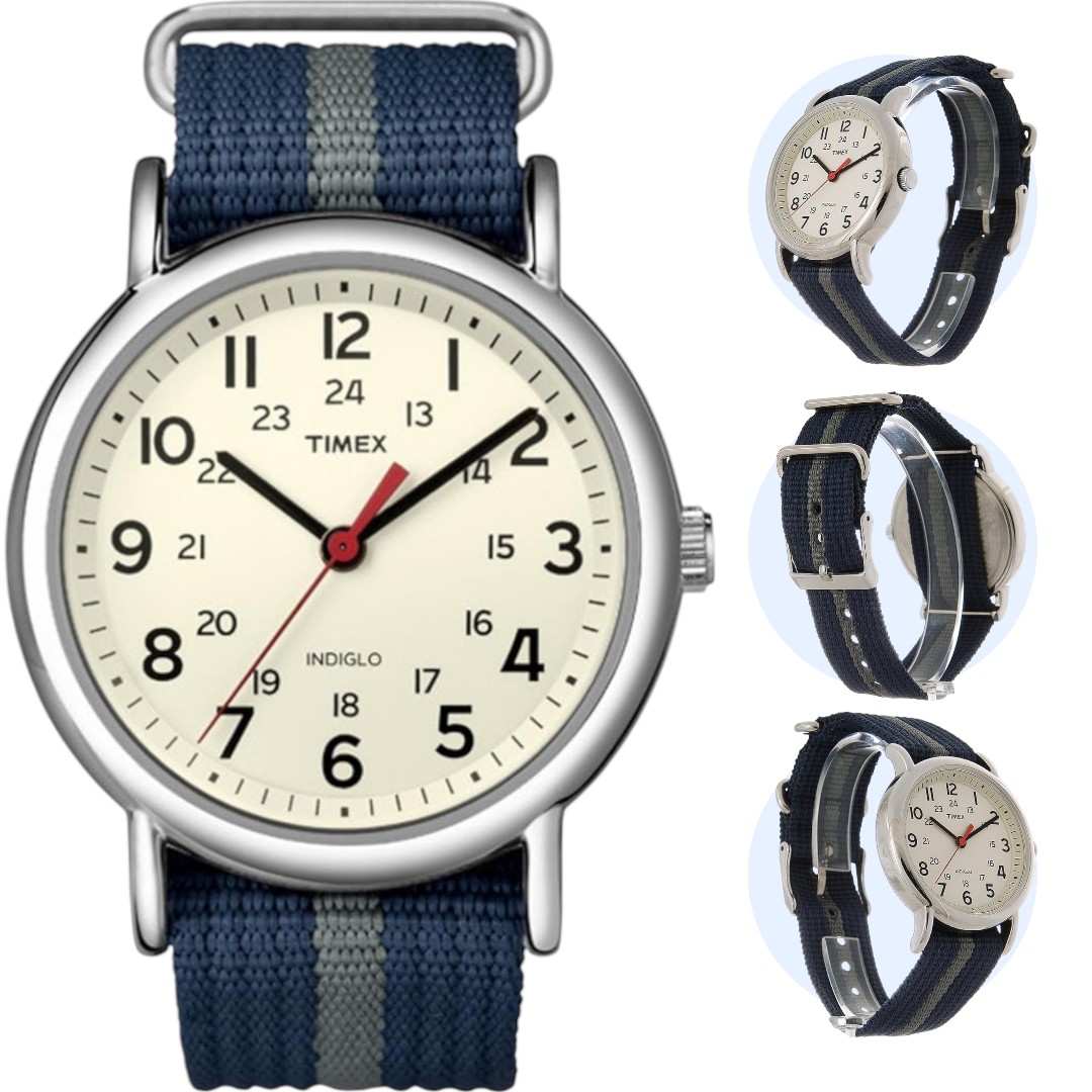 Timex Unisex Weekender 38mm Slip-Through Watch - Navy/Gray