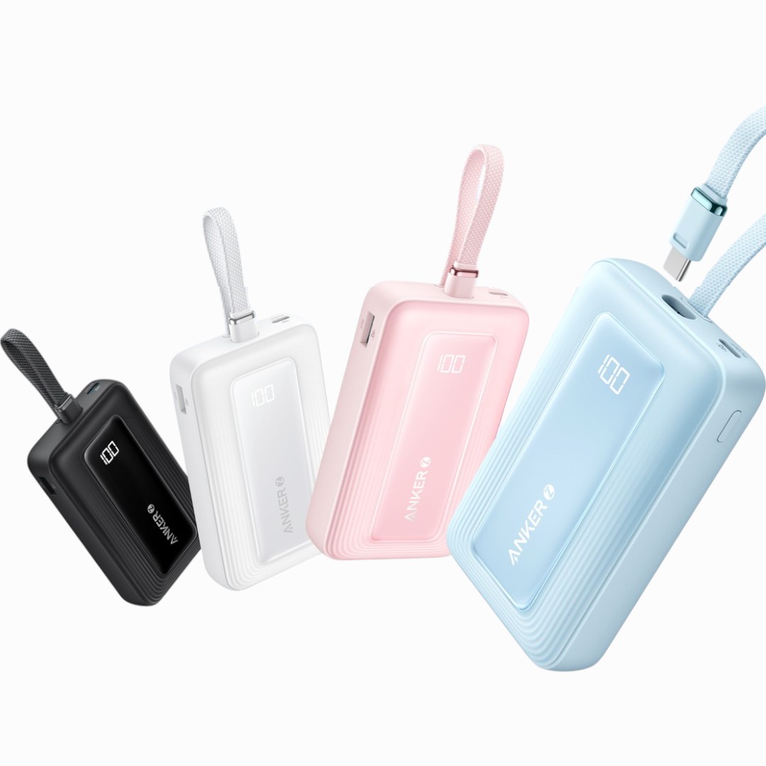 Anker Portable Charger, 10,000mAh 30W Power Bank with Built-In USB-C Cable - Fast Charging Battery Pack for iPhone 16/15, iPad, MacBook, Galaxy, Google Pixel | USA/UK Imported via Amazon P