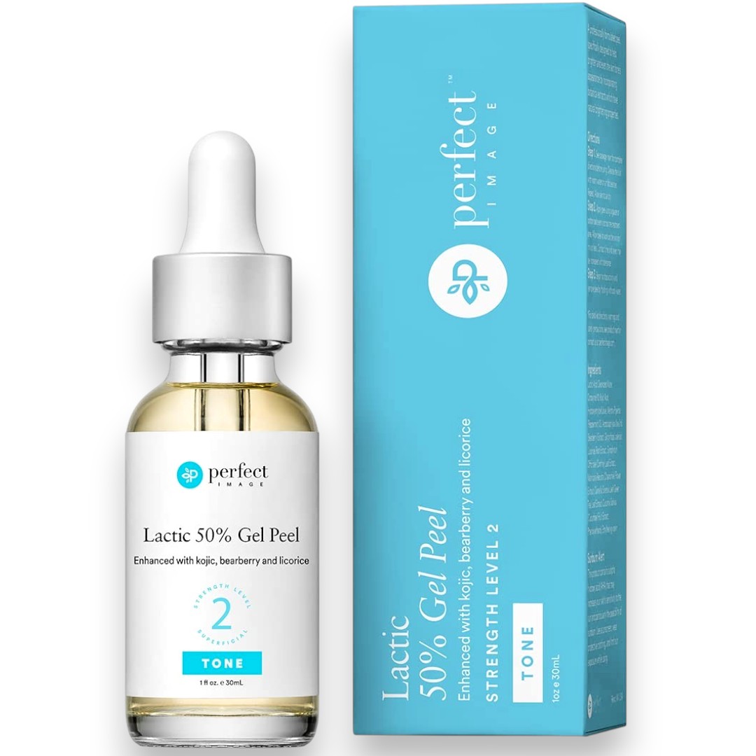 Lactic Acid 50% Gel Peel - Strength Level 2 for Face - Fades Scars & Dark Spots - 1.0 fl oz - USA Import - Perfect Image