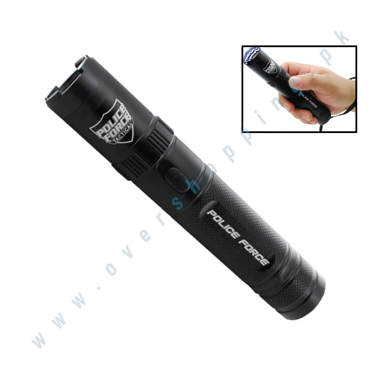 Streetwise Security Tactical Stun Gun Flashlight, PF9200BK - Black