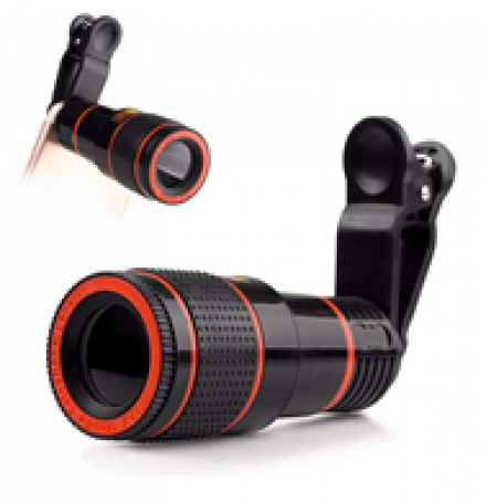 Cellphone Camera Lens, Universal High Definition 12X Optical Zoom Focus Mobile Phone Lens, Clip-on Telescope for Smartphones