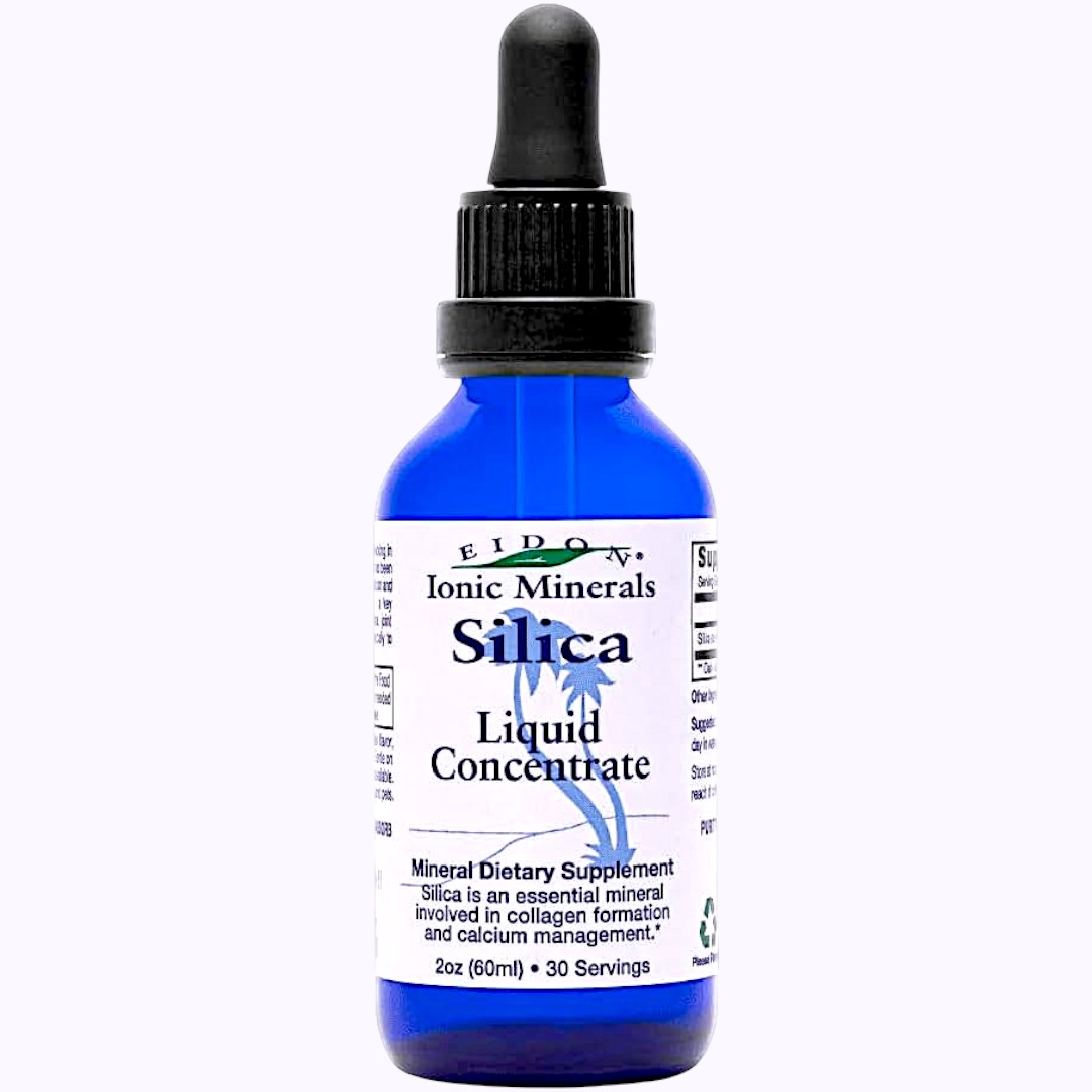 Eidon Ionic Minerals Liquid Silica Concentrate - Silica Supplement for Hair Growth, Skin & Nail Strength, Collagen Production, Joint & Bone Health - 2 oz | USA/UK Imported via Amazon Pakistan