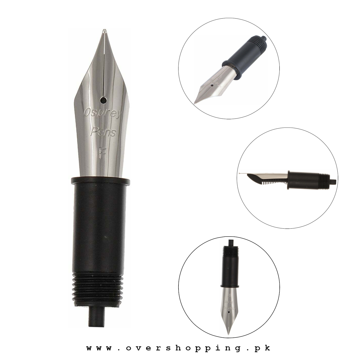 Nib Unit - Standard, Fine, #6, Chrome, Stainless Steel Nib Unit - Steel