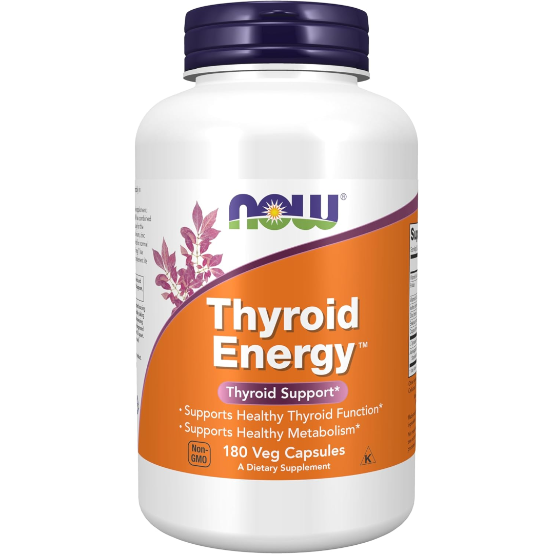 NOW Foods Thyroid Energy Veg Capsules (180 Capsules, Pack of 1)