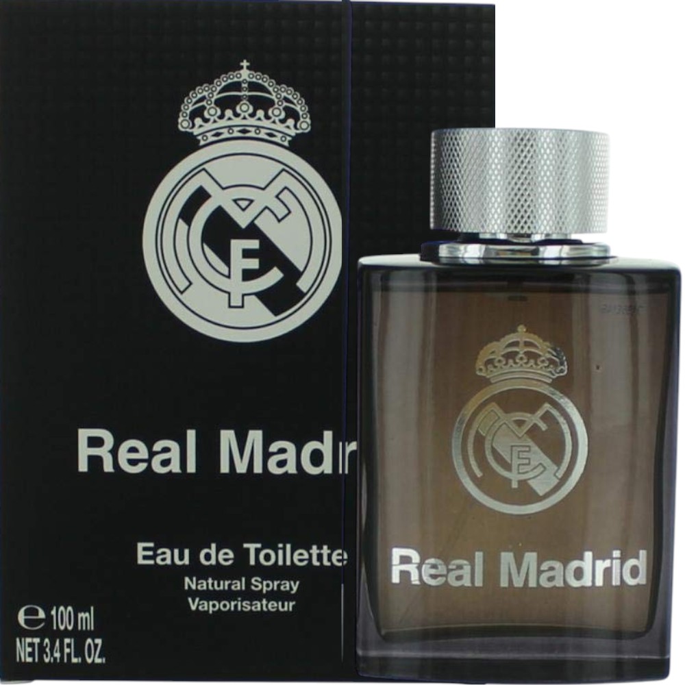 Real Madrid Black Eau de Toilette Spray for Men by Air Val International, 3.4 Fl Oz (100 ml) - Fresh & Masculine Scent