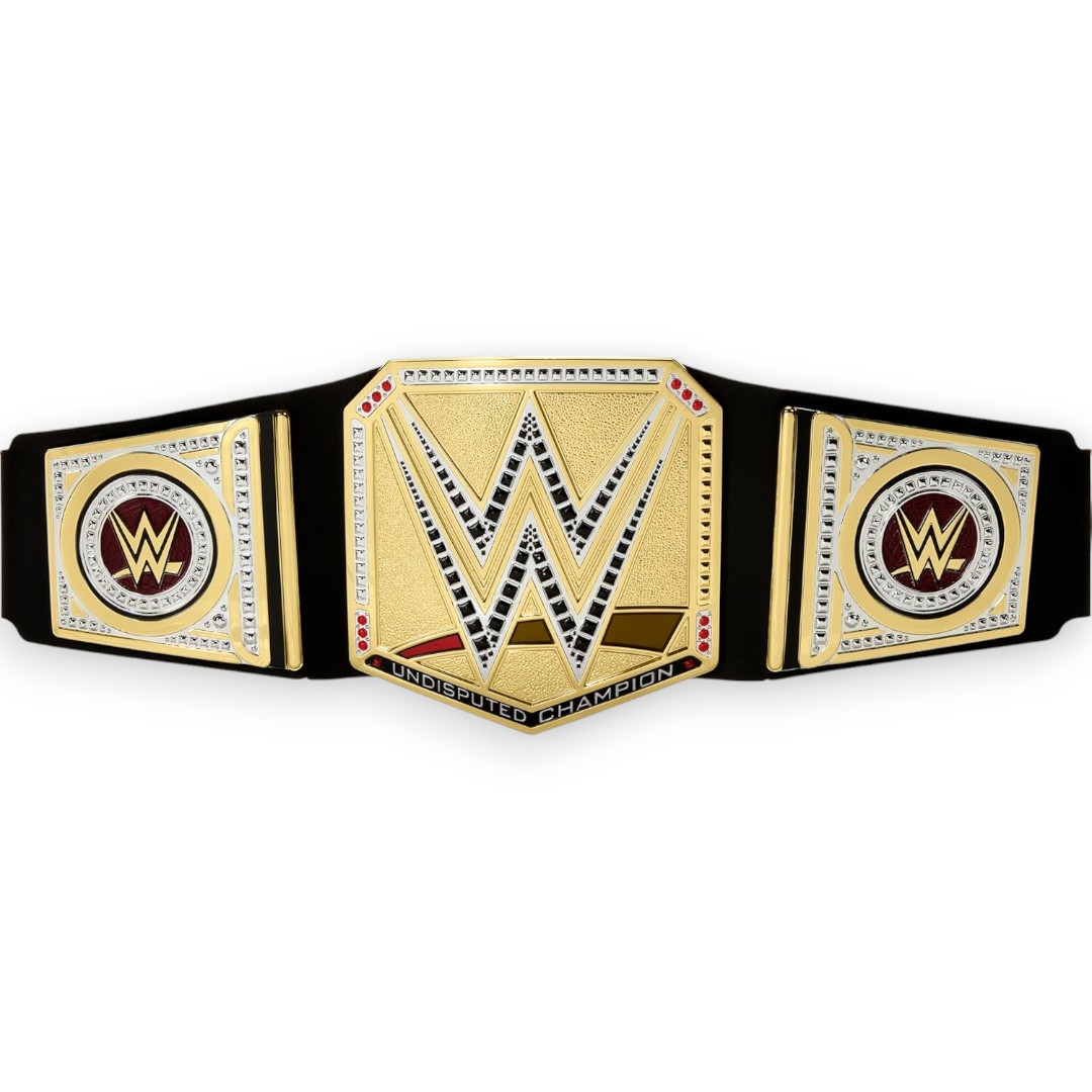 Mattel WWE Championship Title Belt – Undisputed Universal Role-Play Leather-Like Belt 3+ Feet for Kids (One-Time Adjustment)
