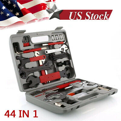 44PCS Professional Complete Bike Repair Tools Tool Kit Set Home Mechanic Cycling