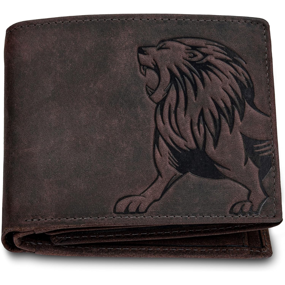 URBAN FOREST Leo Leather Wallet for Men, Vintage Brown