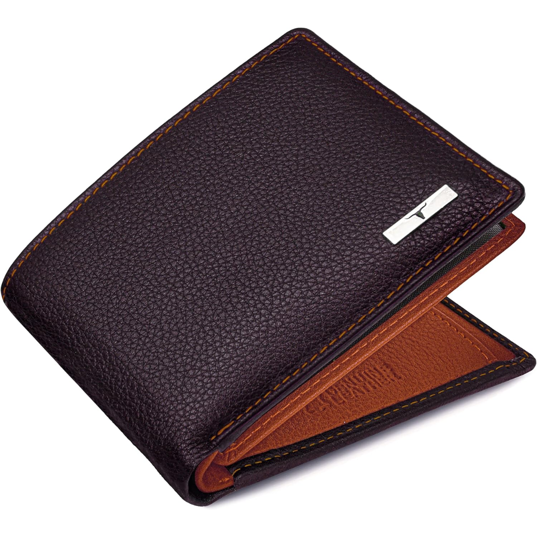 Urban Forest Kyle Leather Wallet for Men - Contemporary Wallat, Brown/Orange