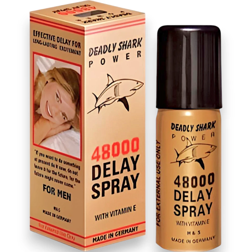 Deadly Shark 48000 Delay Spray for Men – Extreme Strength Performance Spray
