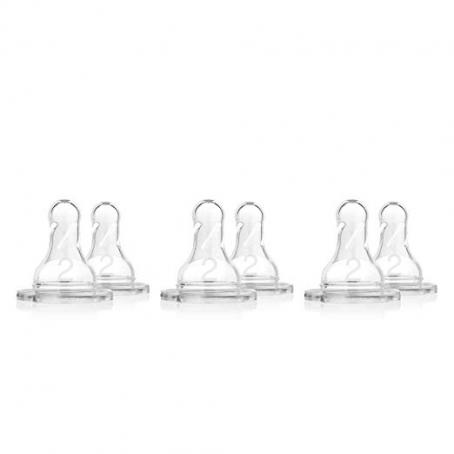 Dr. Brown s Original Nipple, Level 2 (3m+), 6-Pack