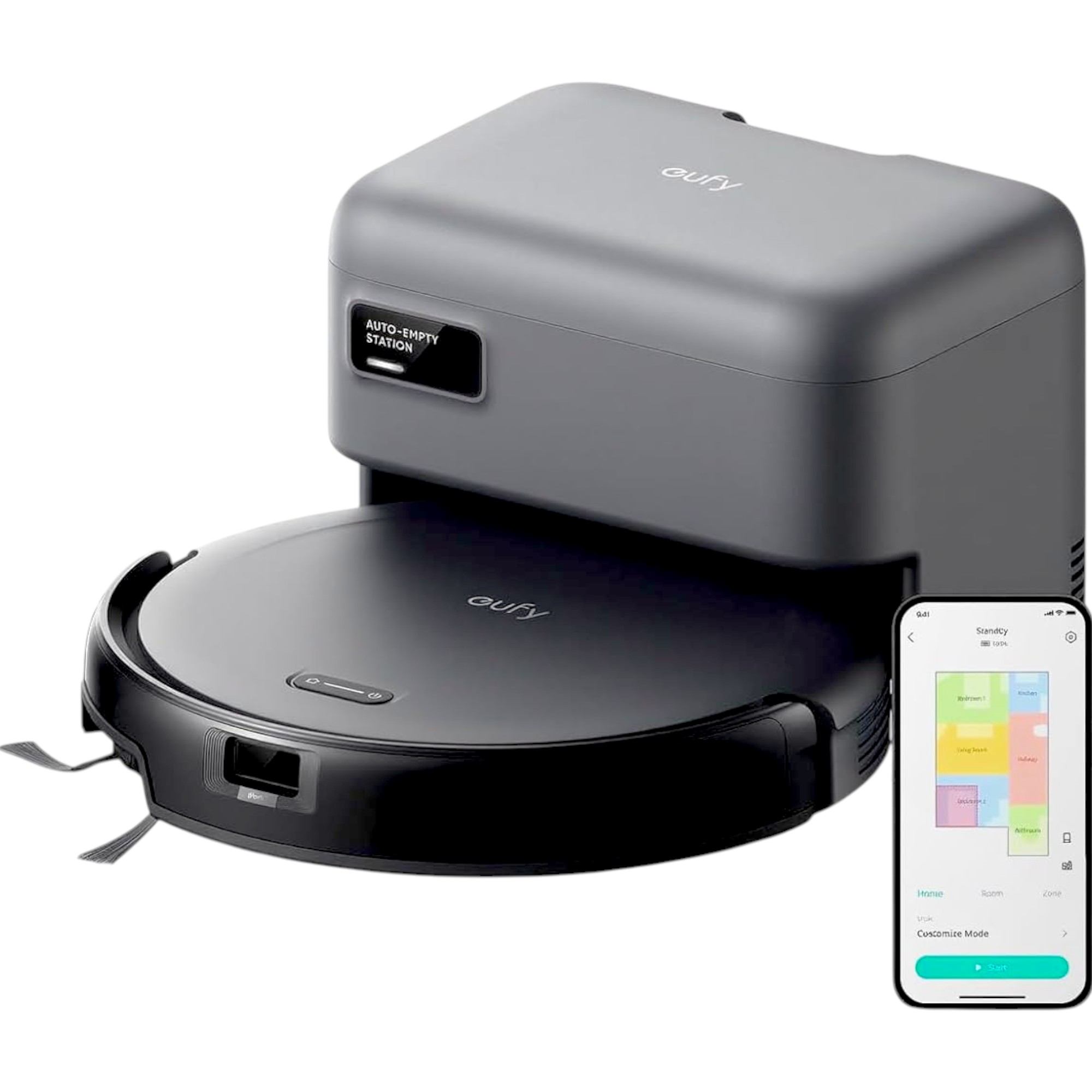 eufy C10 Robot Vacuum Cleaner with Self-Emptying Station – 4000 Pa Powerful Suction, LiDAR Smart Mapping, Ultra-Slim 2.85” Design (Ideal for Pakistani Homes)